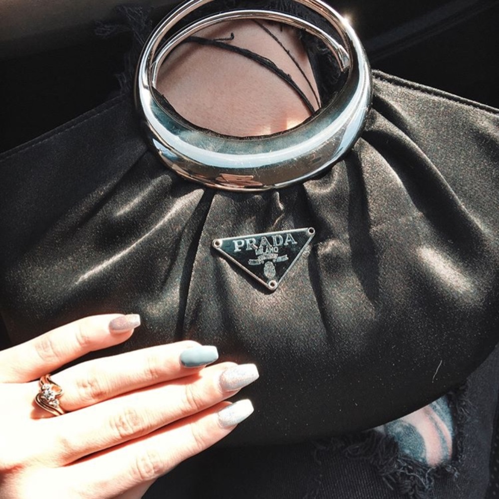 Black Prada clutch